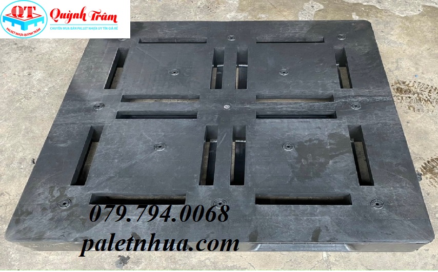 Pallet Nhựa Mặt Đá 1100x1100x140mm Xám.