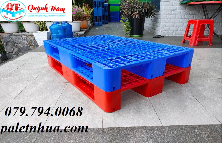 Pallet Nhựa Mới 800x1200x150mm Xanh Nguyên Sinh.